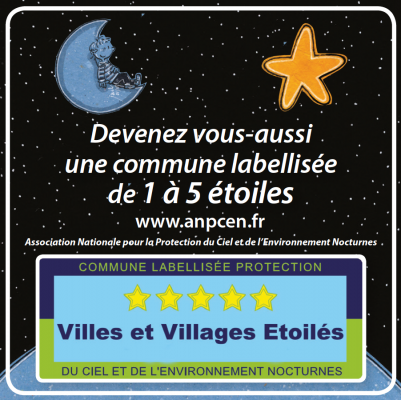 Figure 6: ANPCEN awards French cities and villages that take action to reduce light pollution.