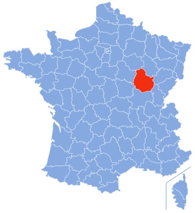 Le département de la Côte-d’Or. Source : Wikipédia.