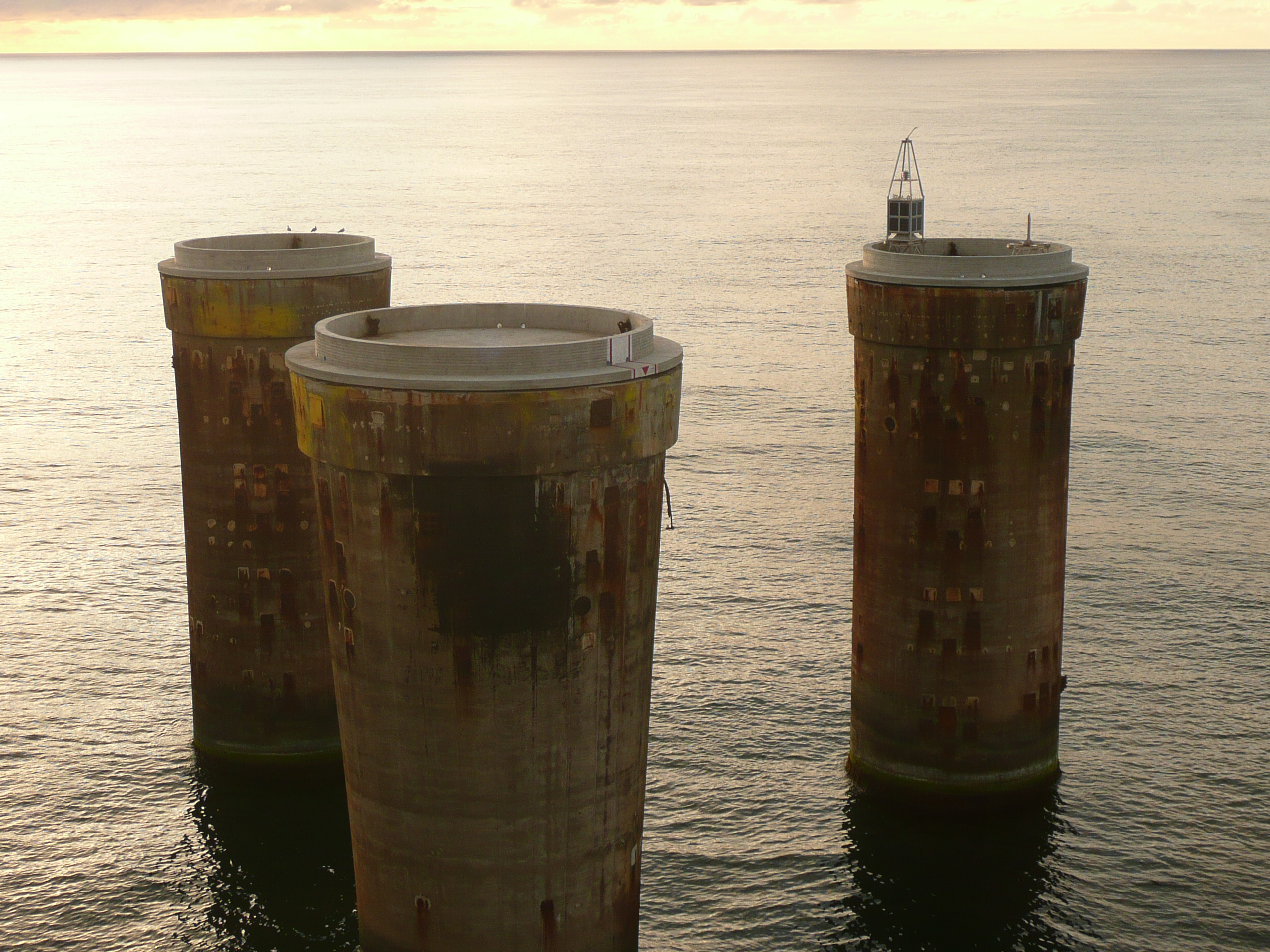 Figure 4: The remains of the concrete platforms left on Frigg field in the North Sea. © Total E&P Norge.